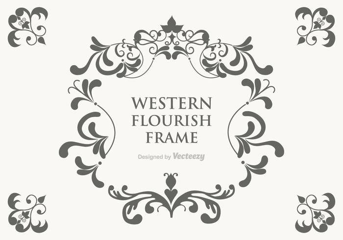免费矢量西方蓬勃发展框架
