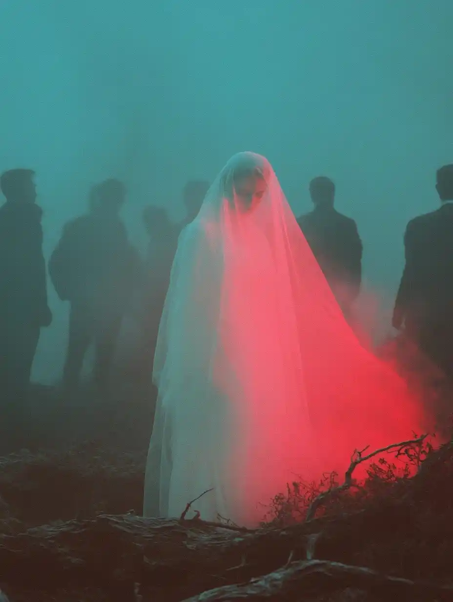 Trapped Woman in Forest Midjourney提示词