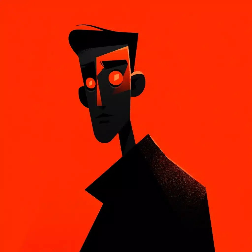 Bold Graphic Silhouette Animation Midjourney提示词