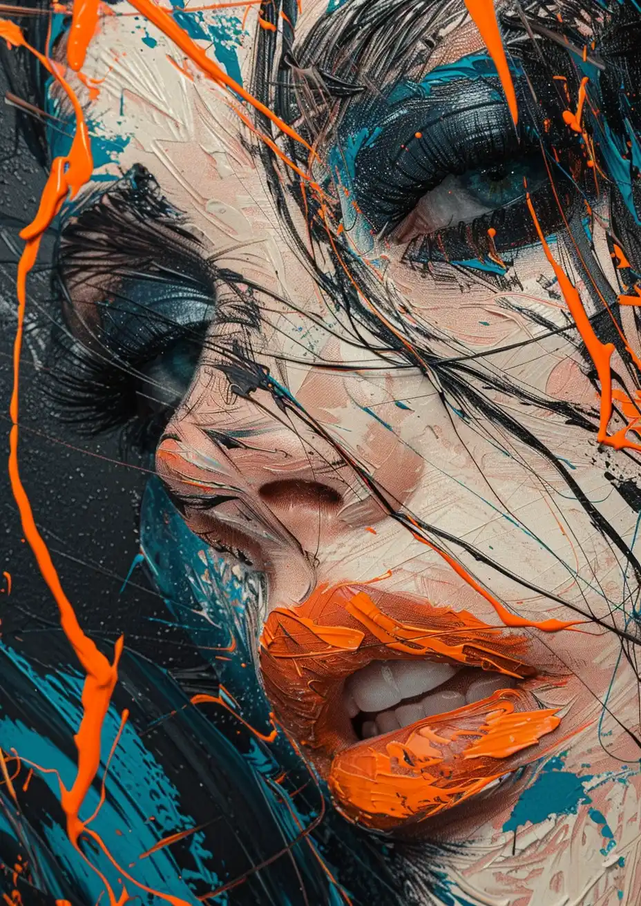 Abstract Cyberpunk Fashion Typography Midjourney提示词