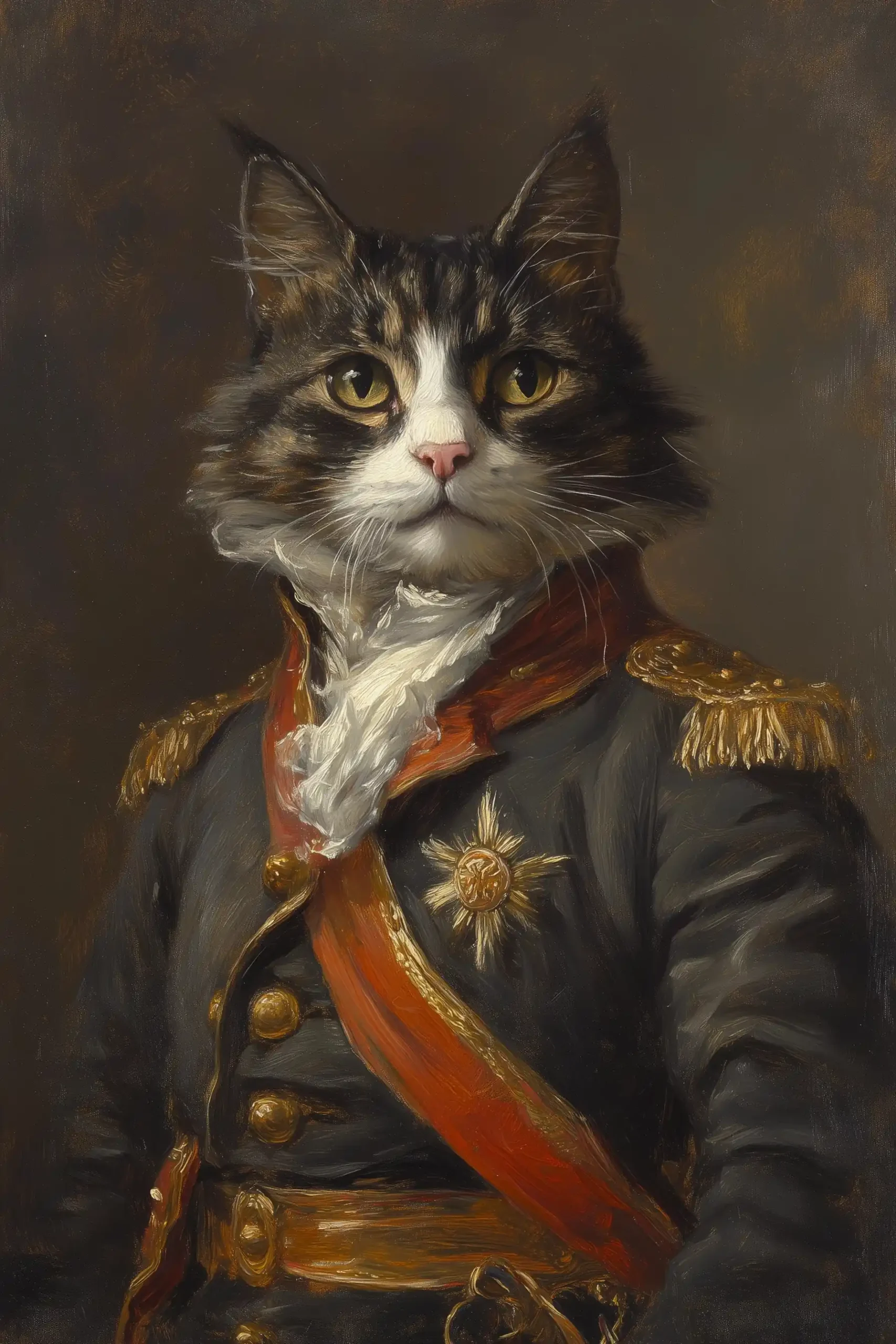 Military Cat Portraiture Midjourney提示词