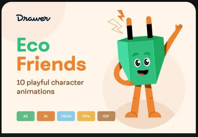 ECO Friends - Lottie animations