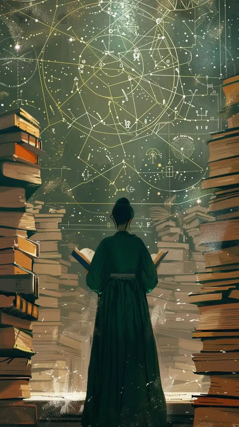 Astrology Professors Cosmic Classroom Midjourney提示词