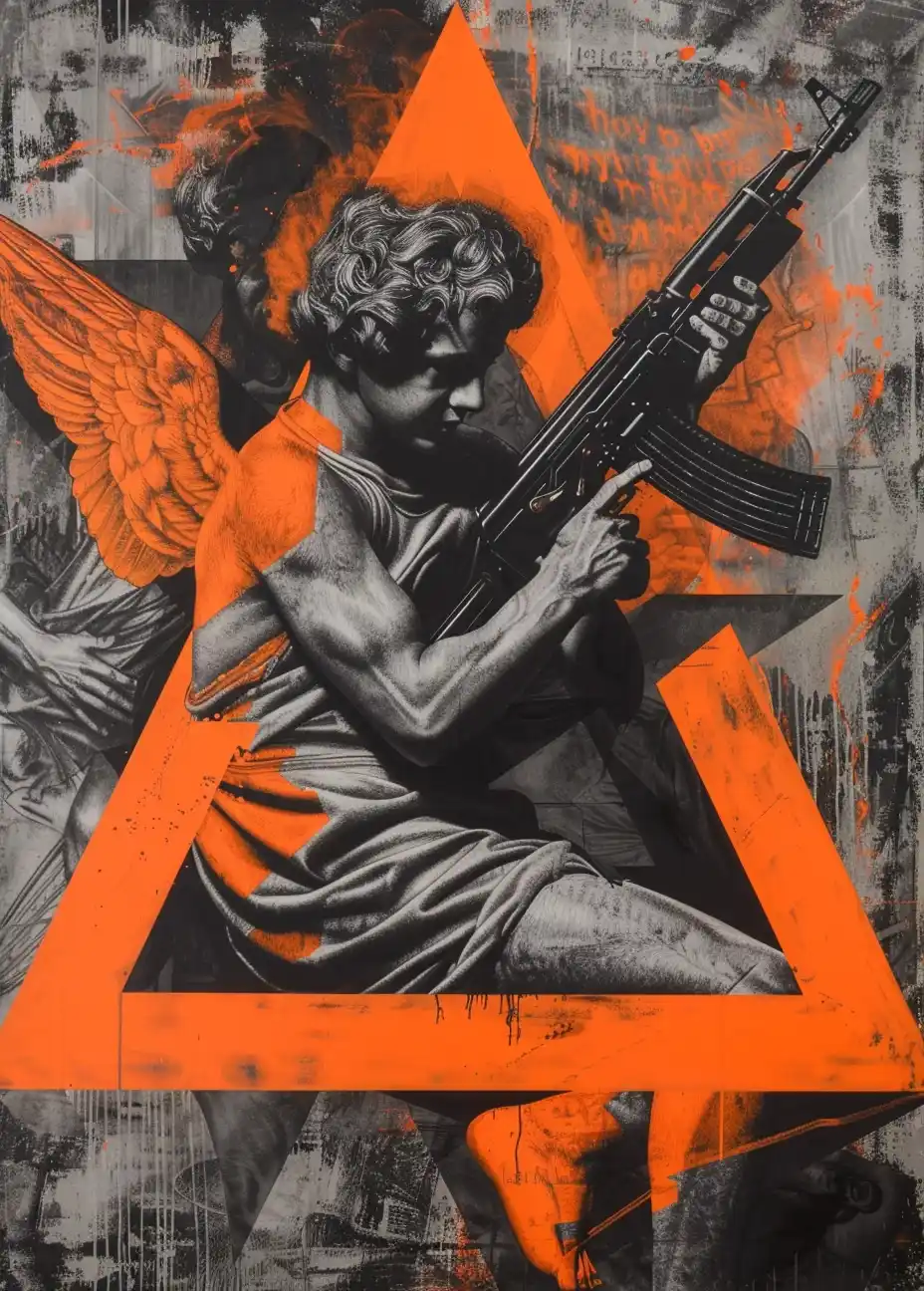 Neon Cherubim Uzi Triangle Midjourney 提示词生成效果