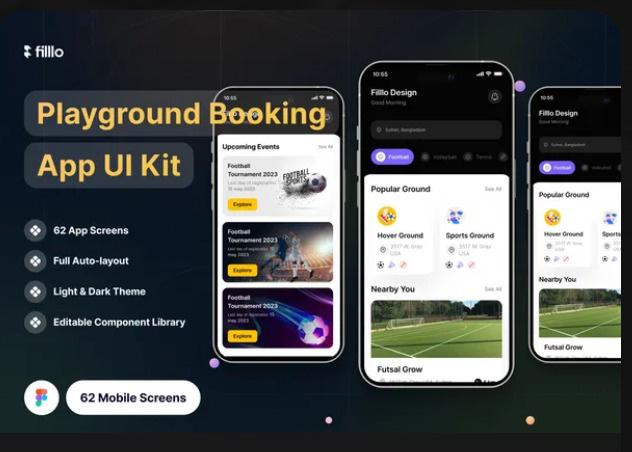 Filllo Playground Booking App UI Kit