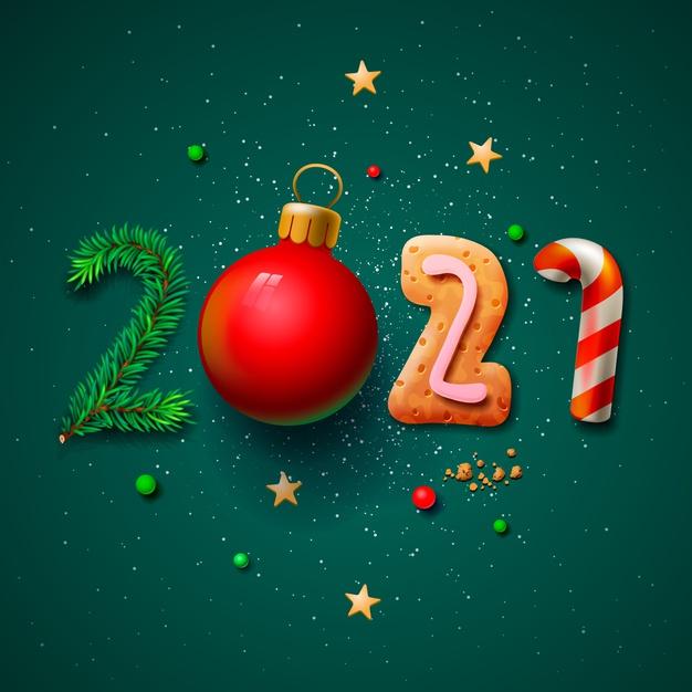 16款2021新年快乐背景黄金礼品五彩纸屑闪亮的闪光黄金数字字体设计矢量素材合集