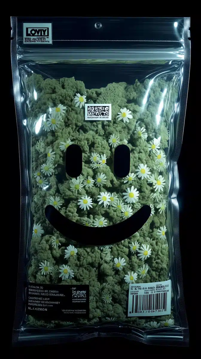 Vacuum-Sealed Weed Photography Midjourney提示词