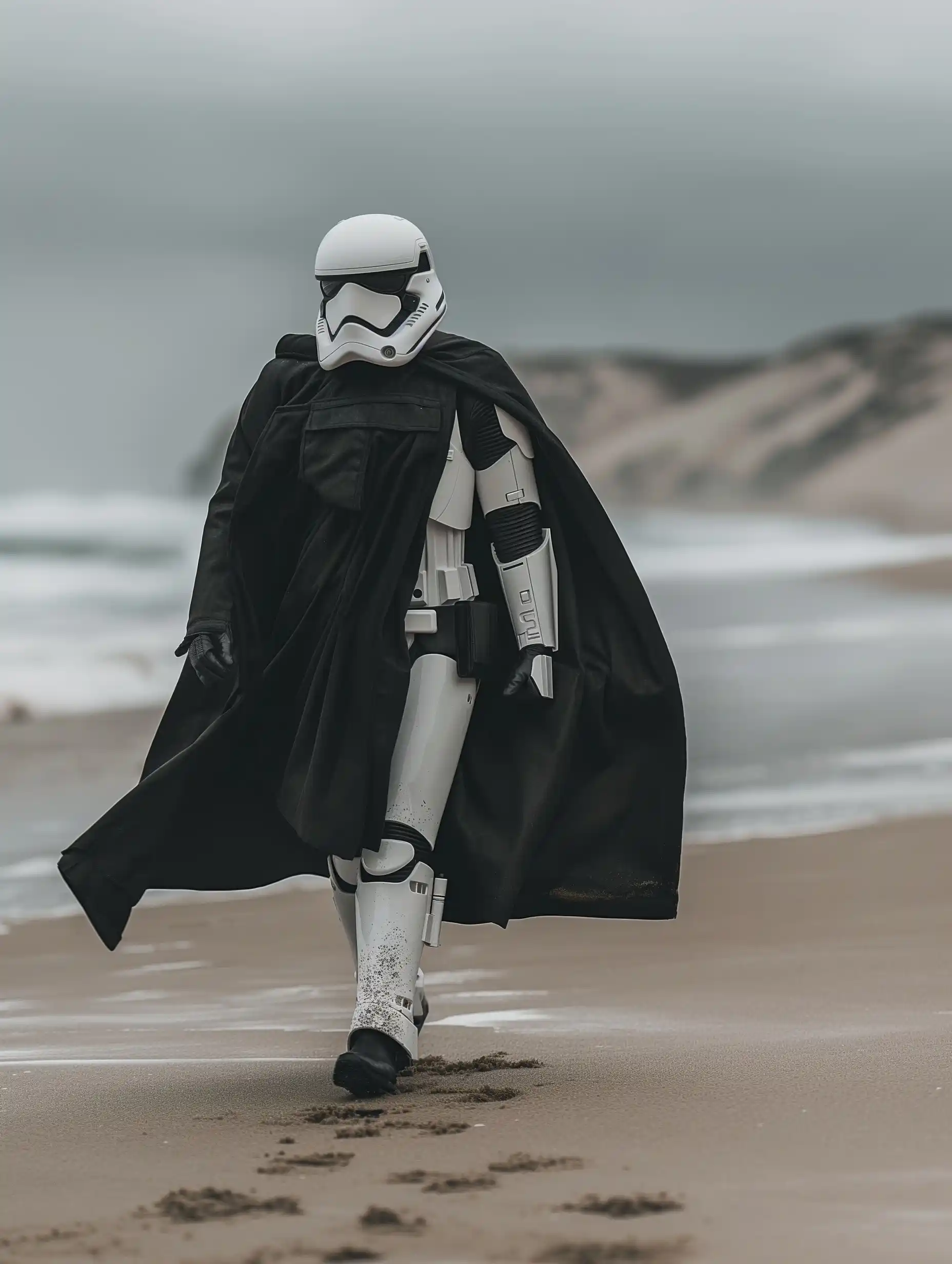 Trenchcoat Trooper Beach Walk Midjourney提示词