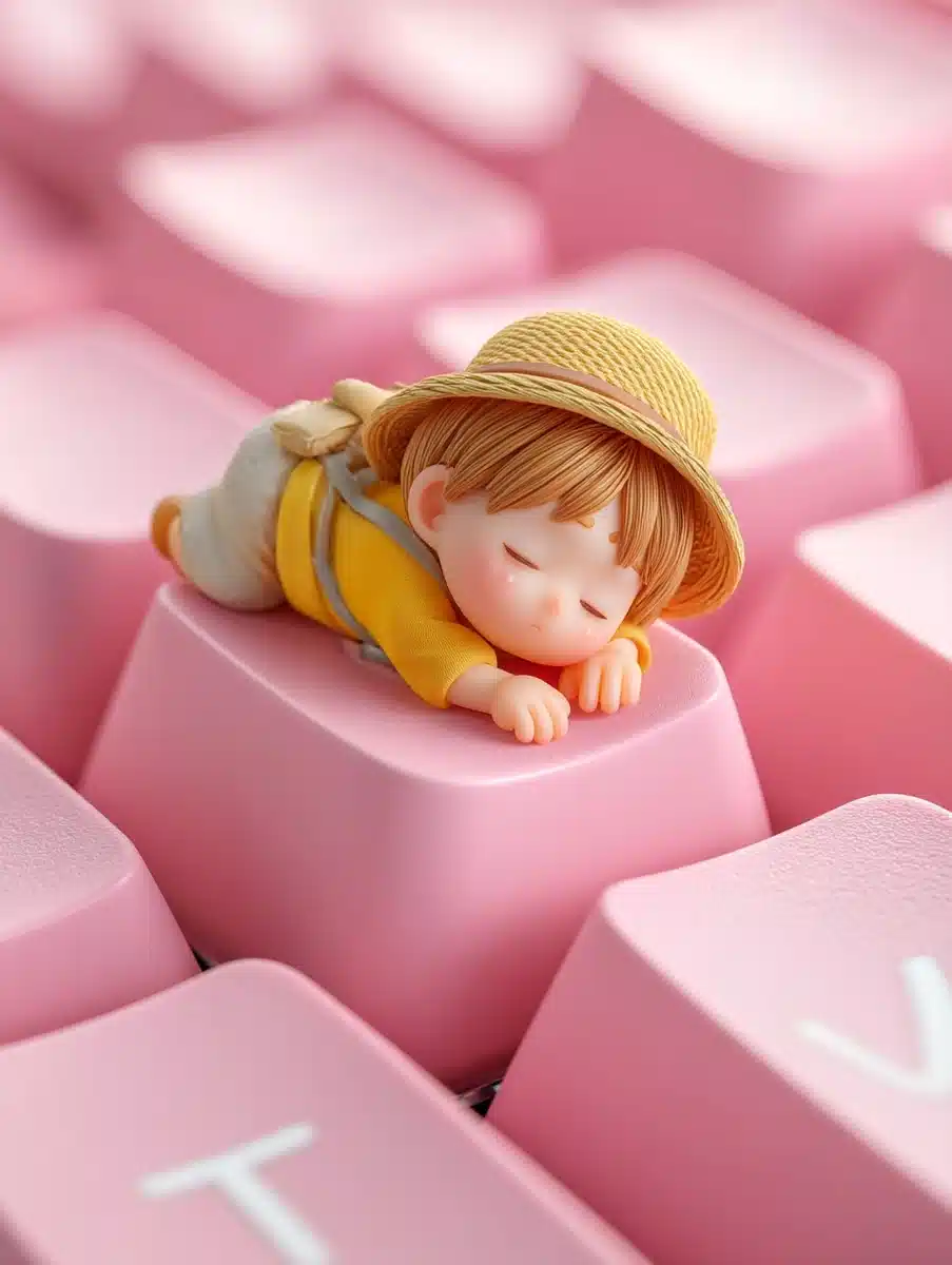Macro Person on Keycap Midjourney提示词