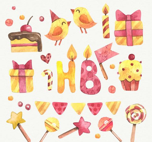 生日元素矢量