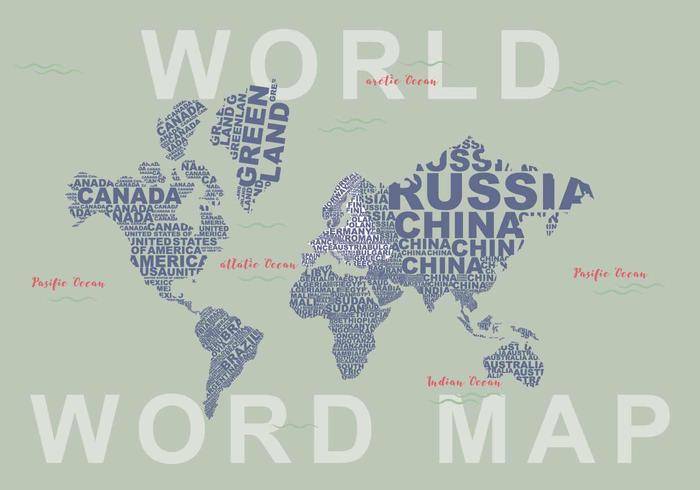 免费的字地图插图