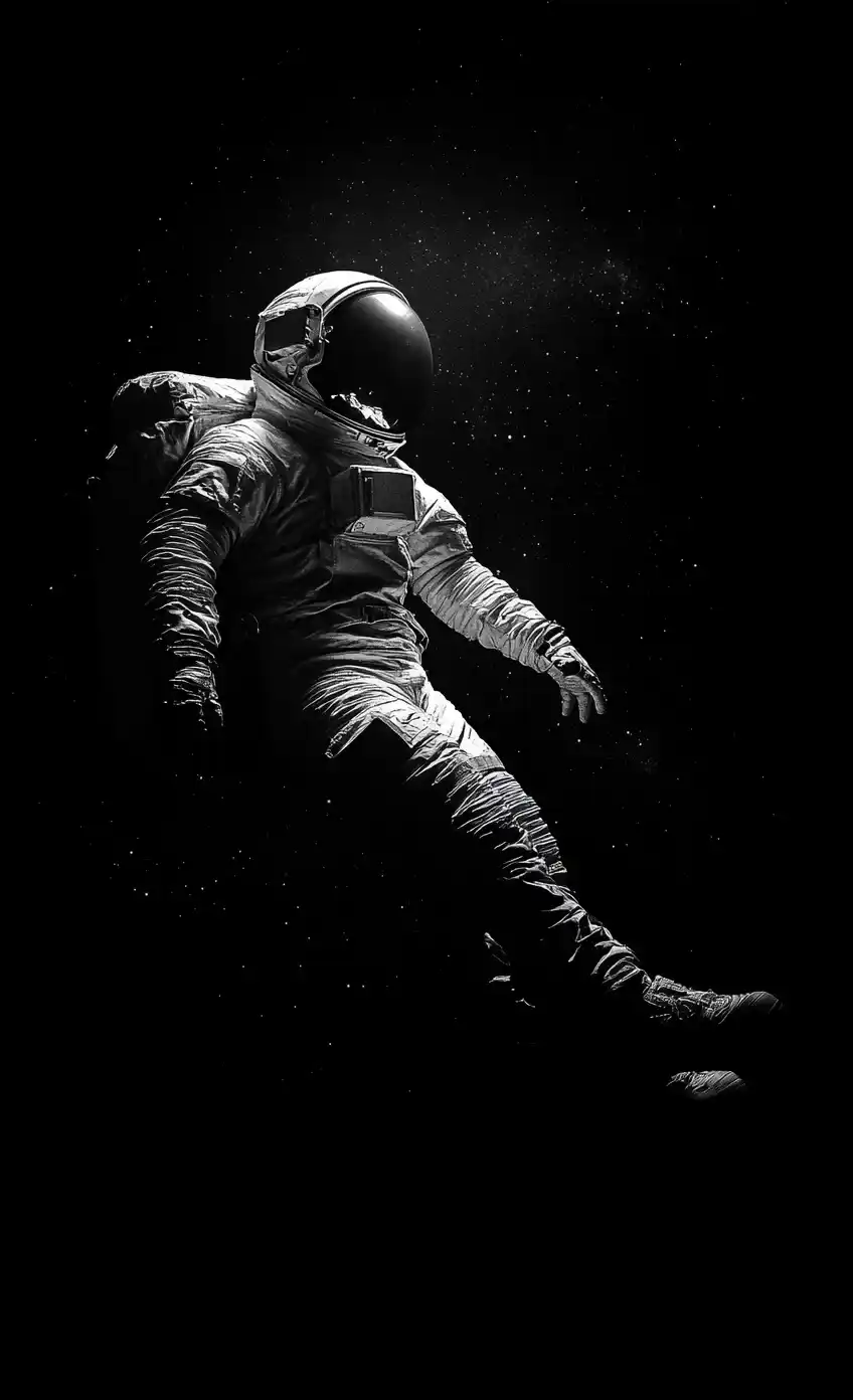 Astronaut in High-Contrast Space Midjourney提示词