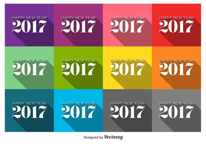 最小新年快乐矢量徽章