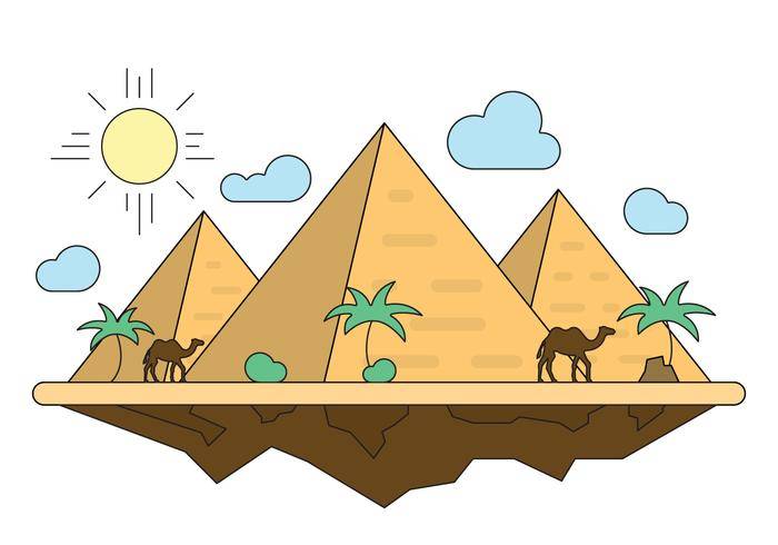 与金字塔的免费插图