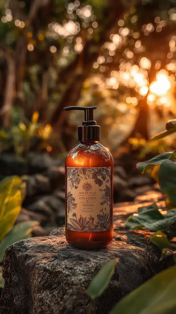 Amber Hand Cream in Jungle Midjourney提示词