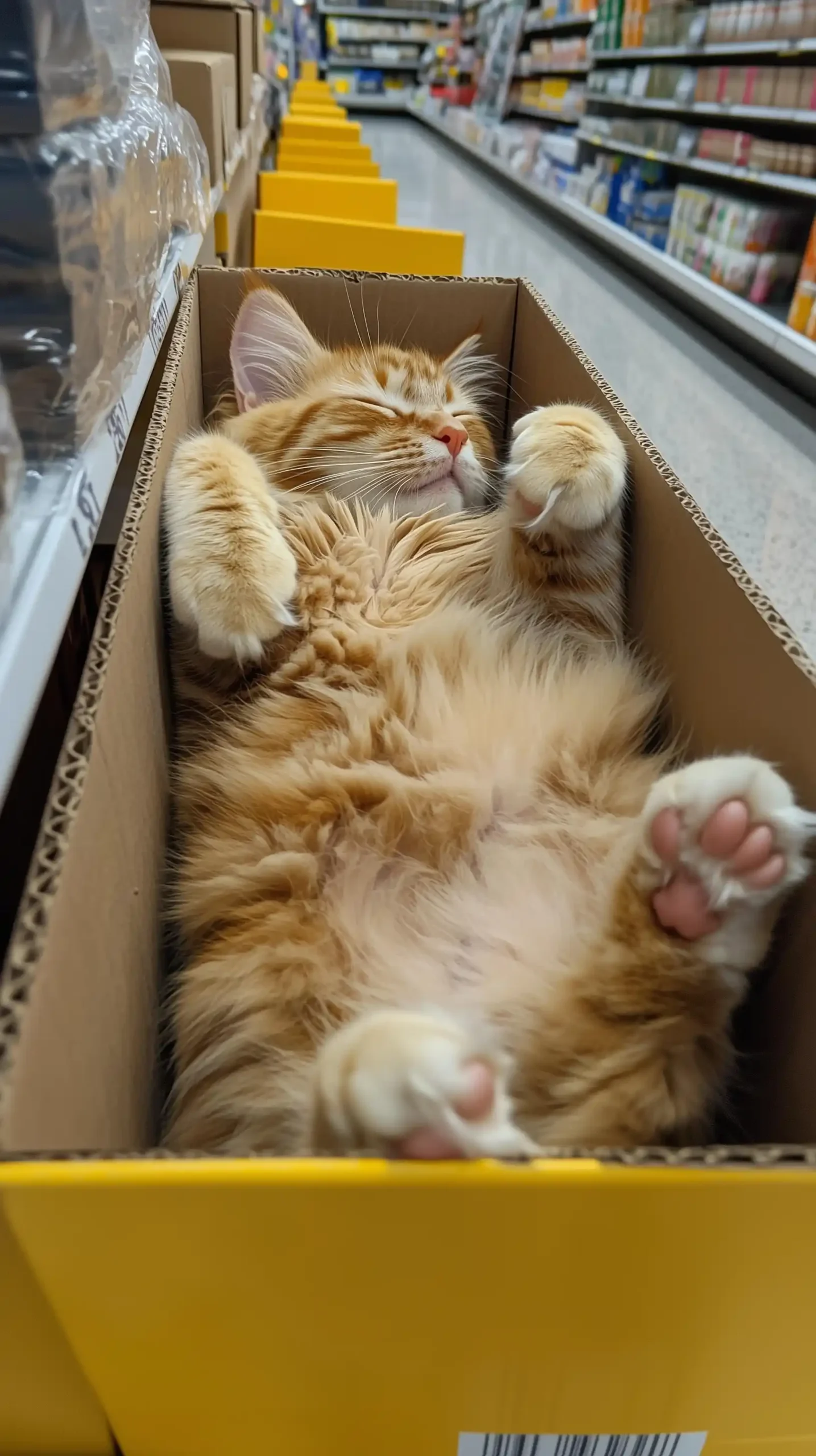 Ginger Tabby in Box Midjourney提示词