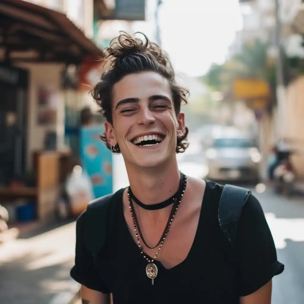 Raw Israeli Queer Smiling Midjourney提示词