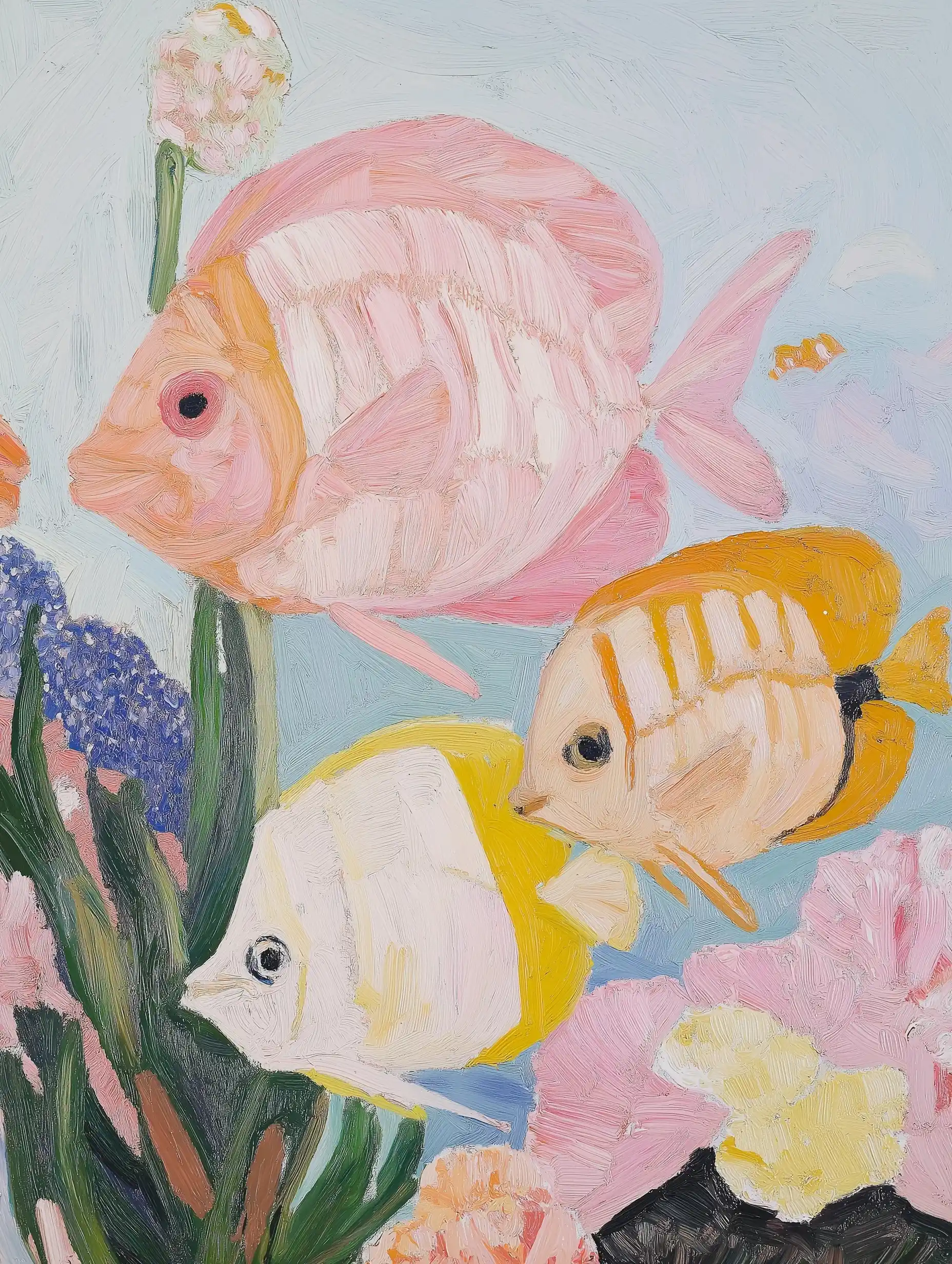 Vintage Lo-Fi Fish Scene Midjourney提示词
