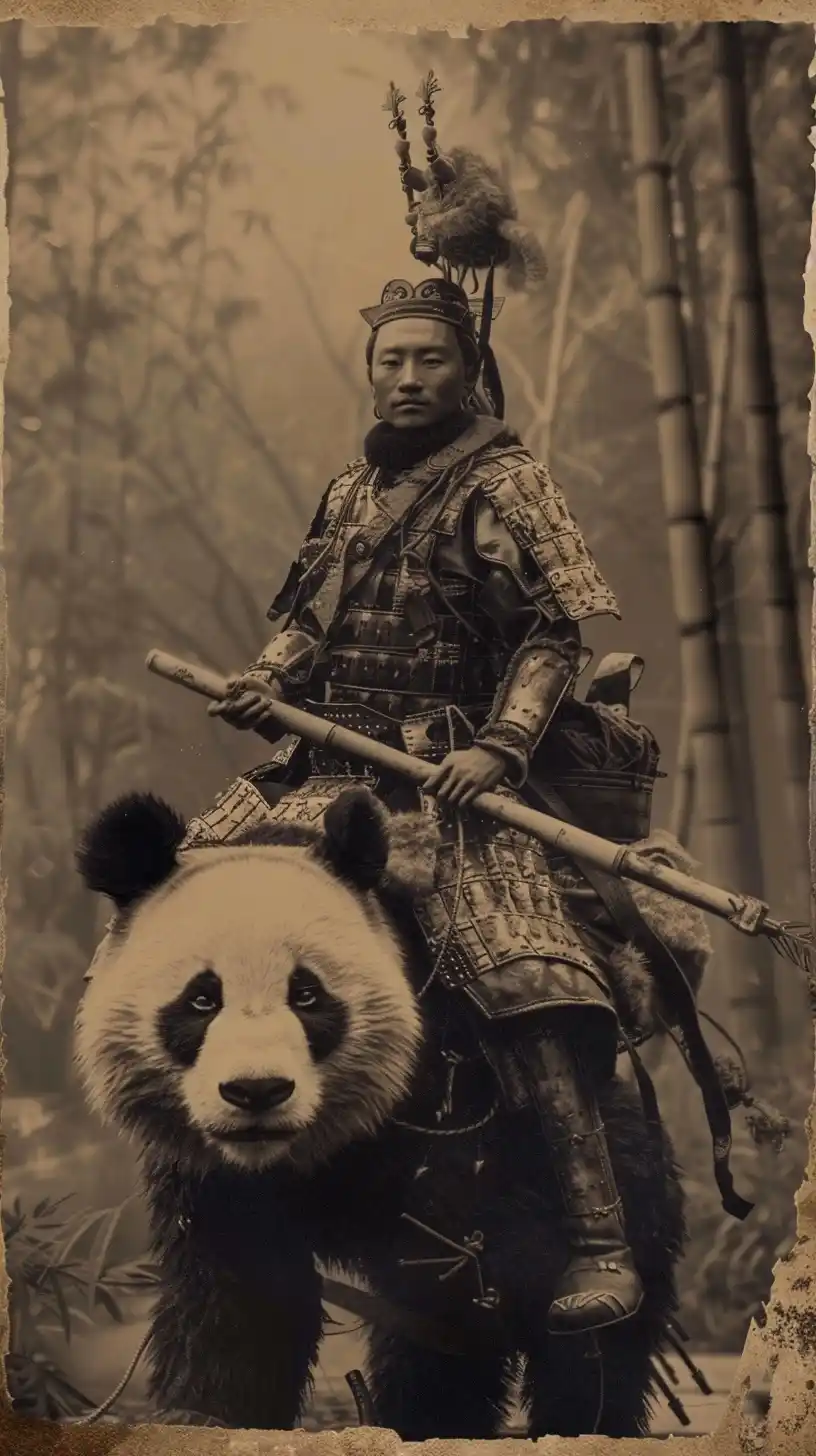 Sanxingdui Panda Warrior Midjourney提示词