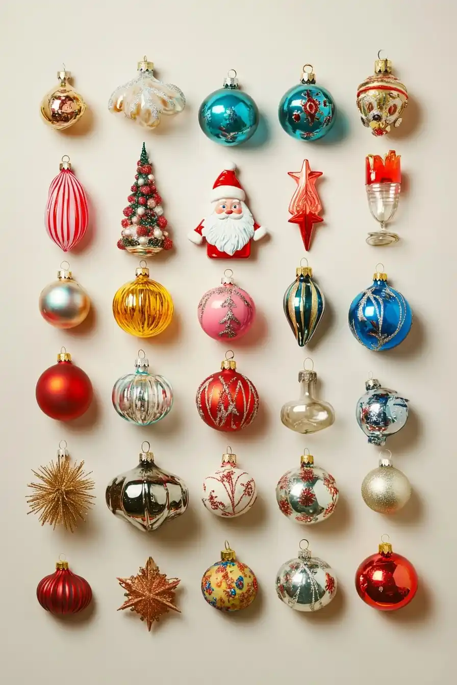 Vintage Soviet Ornaments Flat Lay Midjourney提示词