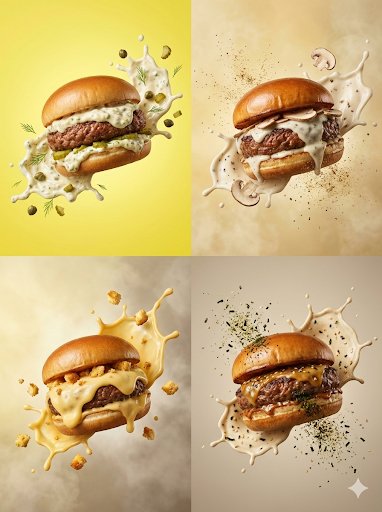 Gourmet Burger Food Photography | Appetizing Menu Design Nano Banana提示词