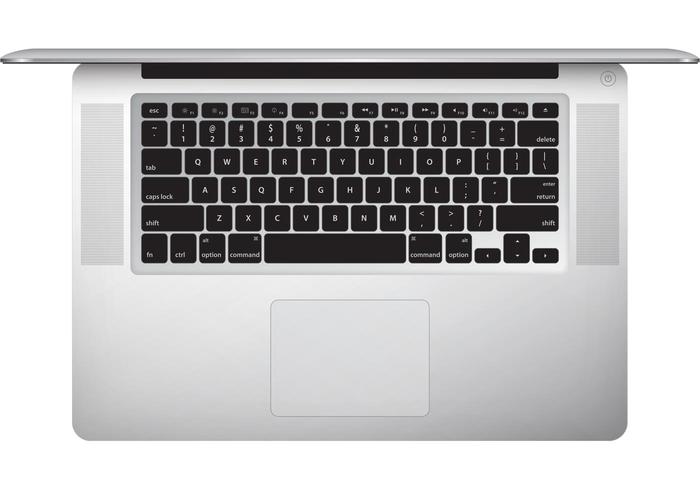 macbook pro（顶视图）免费矢量