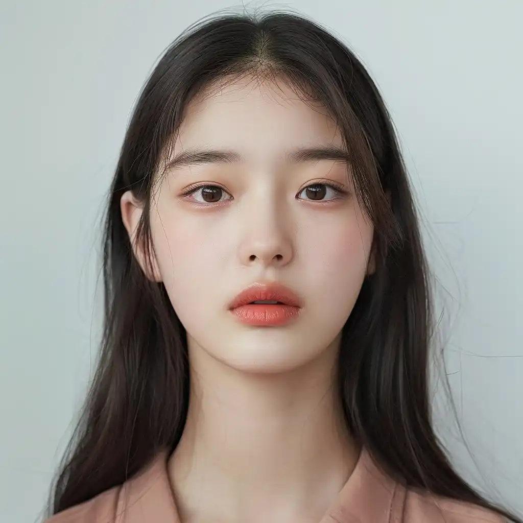 Symmetrical Korean Beauty Portrait Midjourney 提示词生成效果