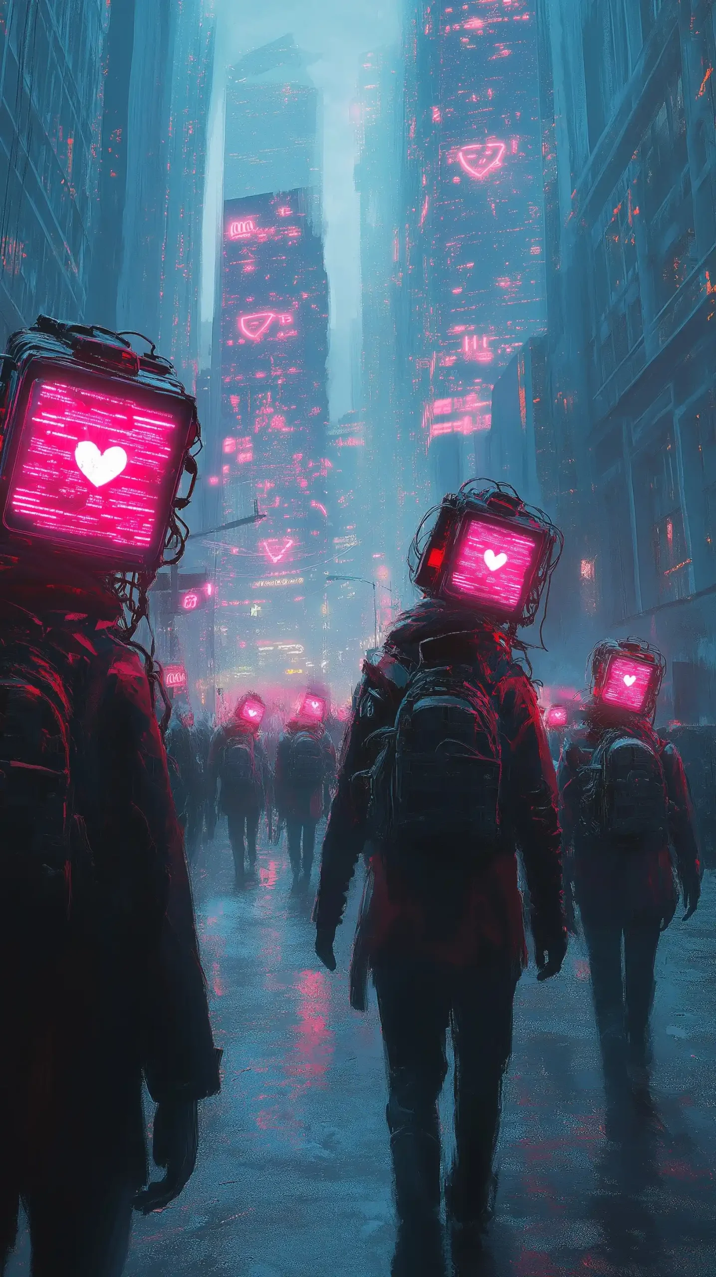 Surreal Digital Cityscape Midjourney提示词