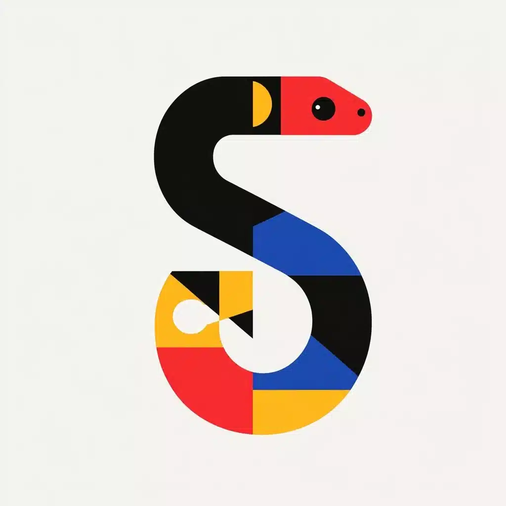 Vector Snake in Bold Style Midjourney提示词