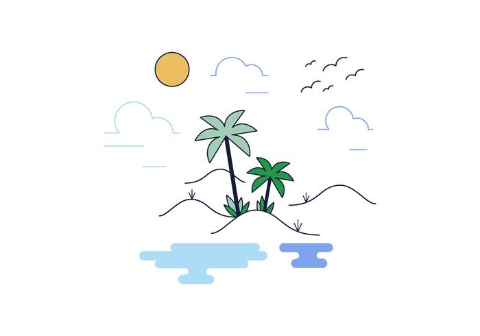 免费的绿洲矢量