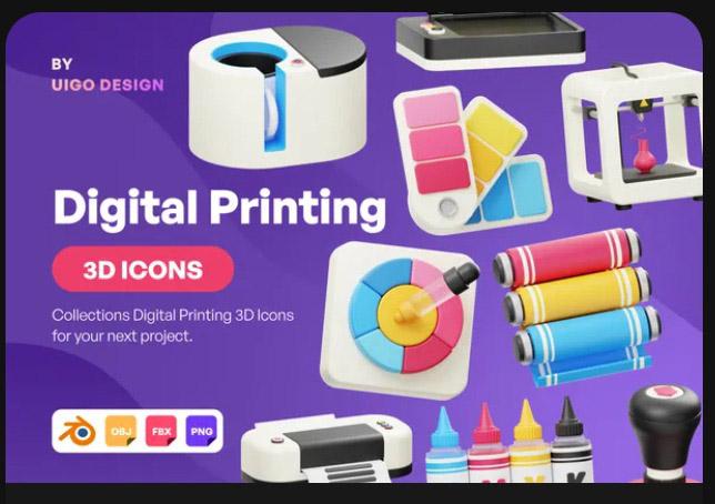 Digital Printing 3D Icon