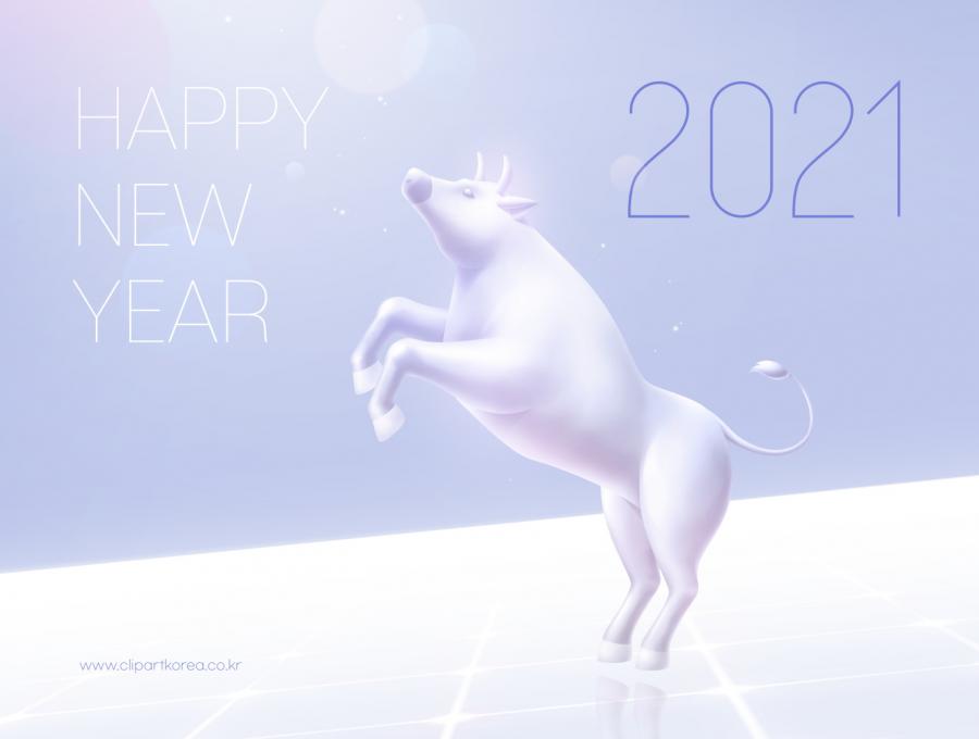 6款20201年辛丑年牛年快乐新年新春展板PSD素材