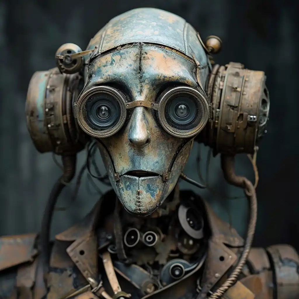 Steampunk Alien Vampire Robot Midjourney提示词