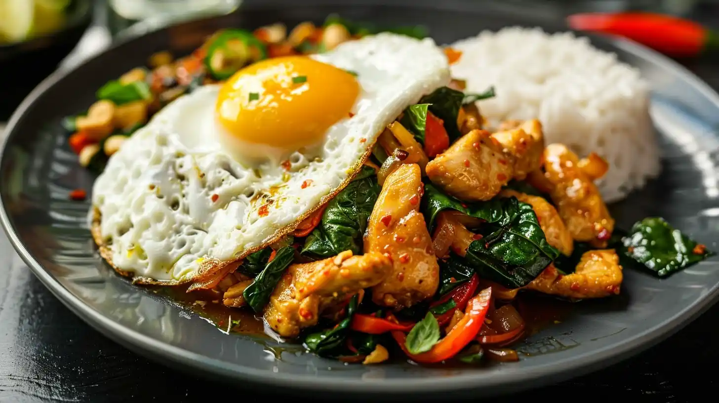 Vibrant Thai Basil Dish Midjourney 提示词生成效果