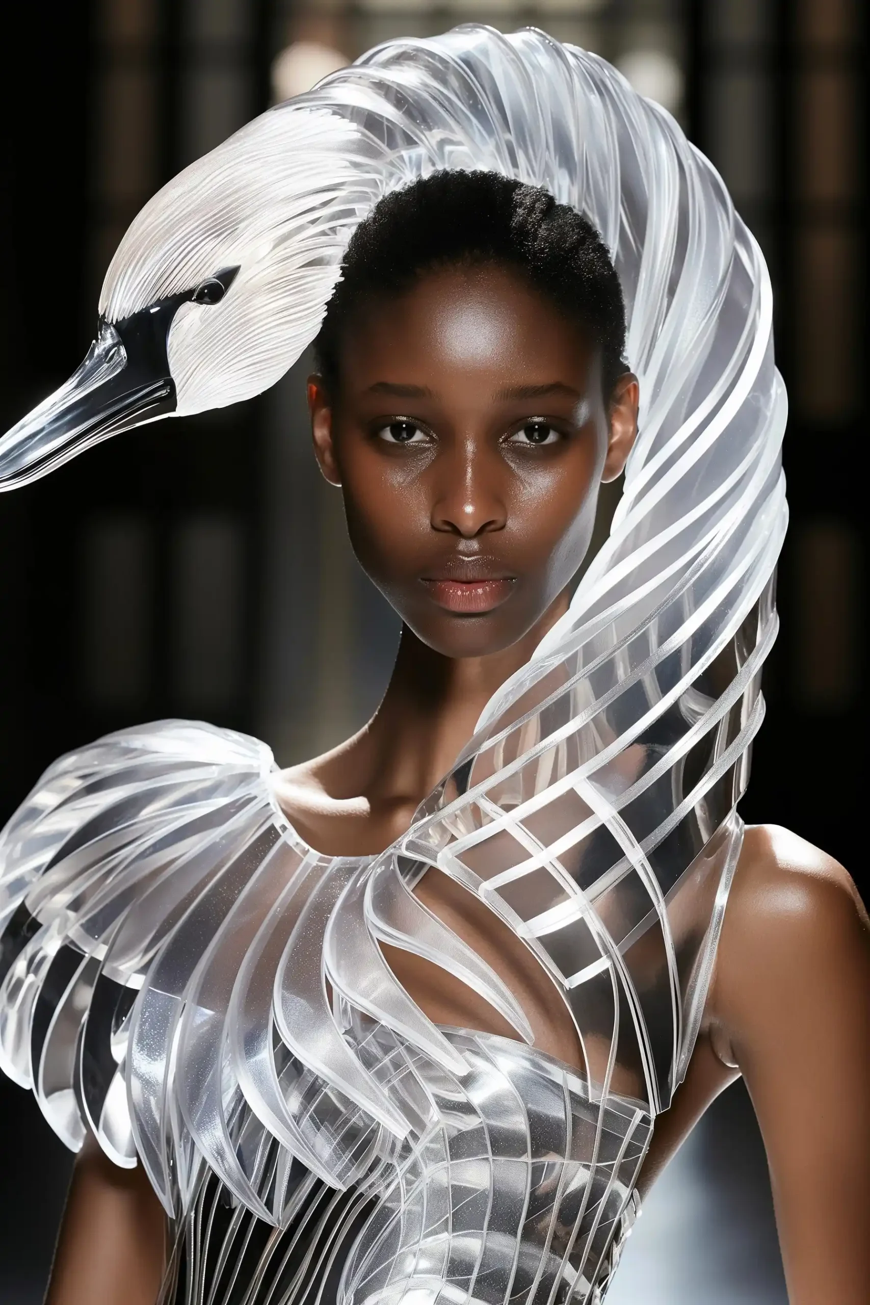 Alien-Inspired Balmain Runway Midjourney提示词