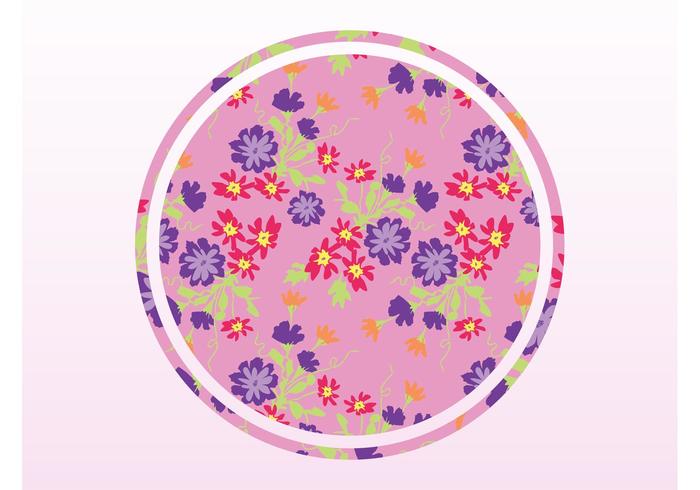 花卉圆圈矢量