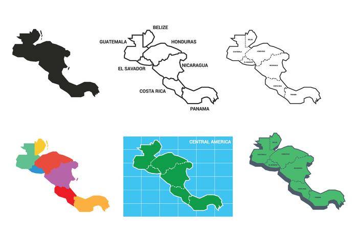 中美洲地图矢量包