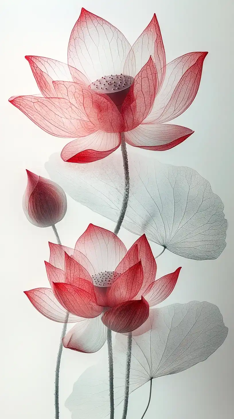 X-ray Watermelon with Lotus Midjourney提示词