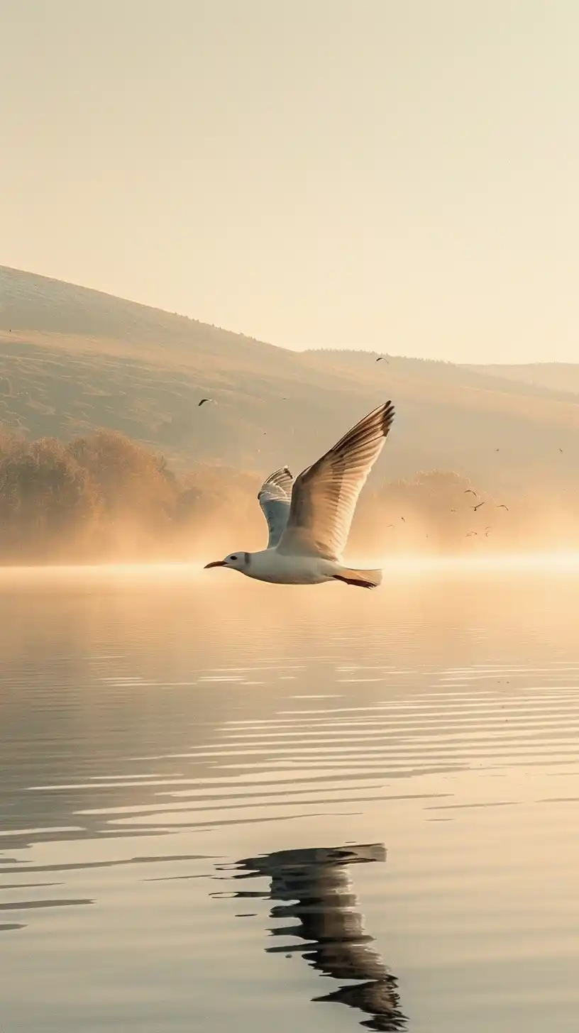 Sunset Wader Reflections Midjourney提示词