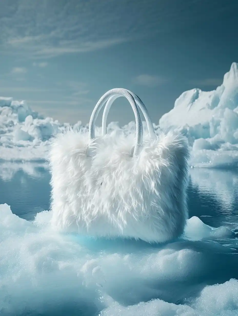 Surreal Handbag on Ice Midjourney提示词