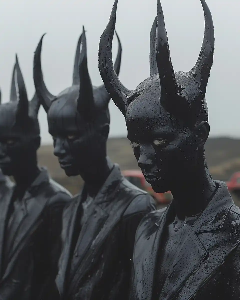 Horned Demons Cult Ritual Midjourney提示词