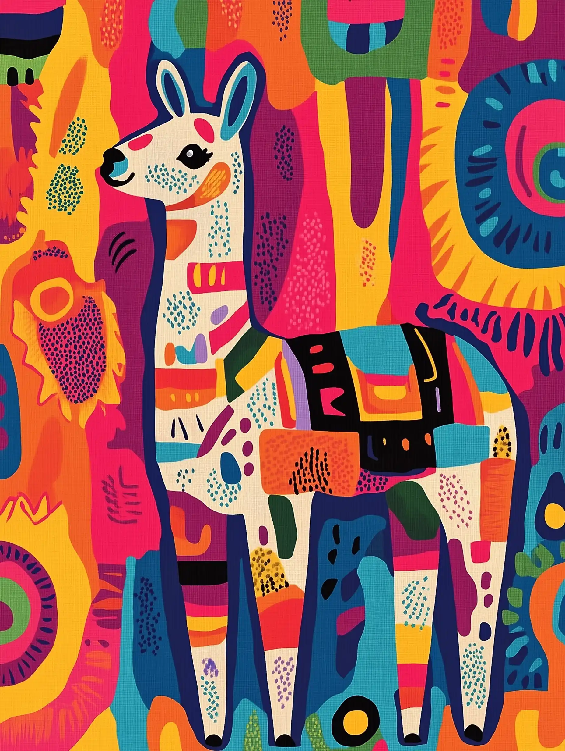Minimalist Alpaca Fabric Design Midjourney提示词