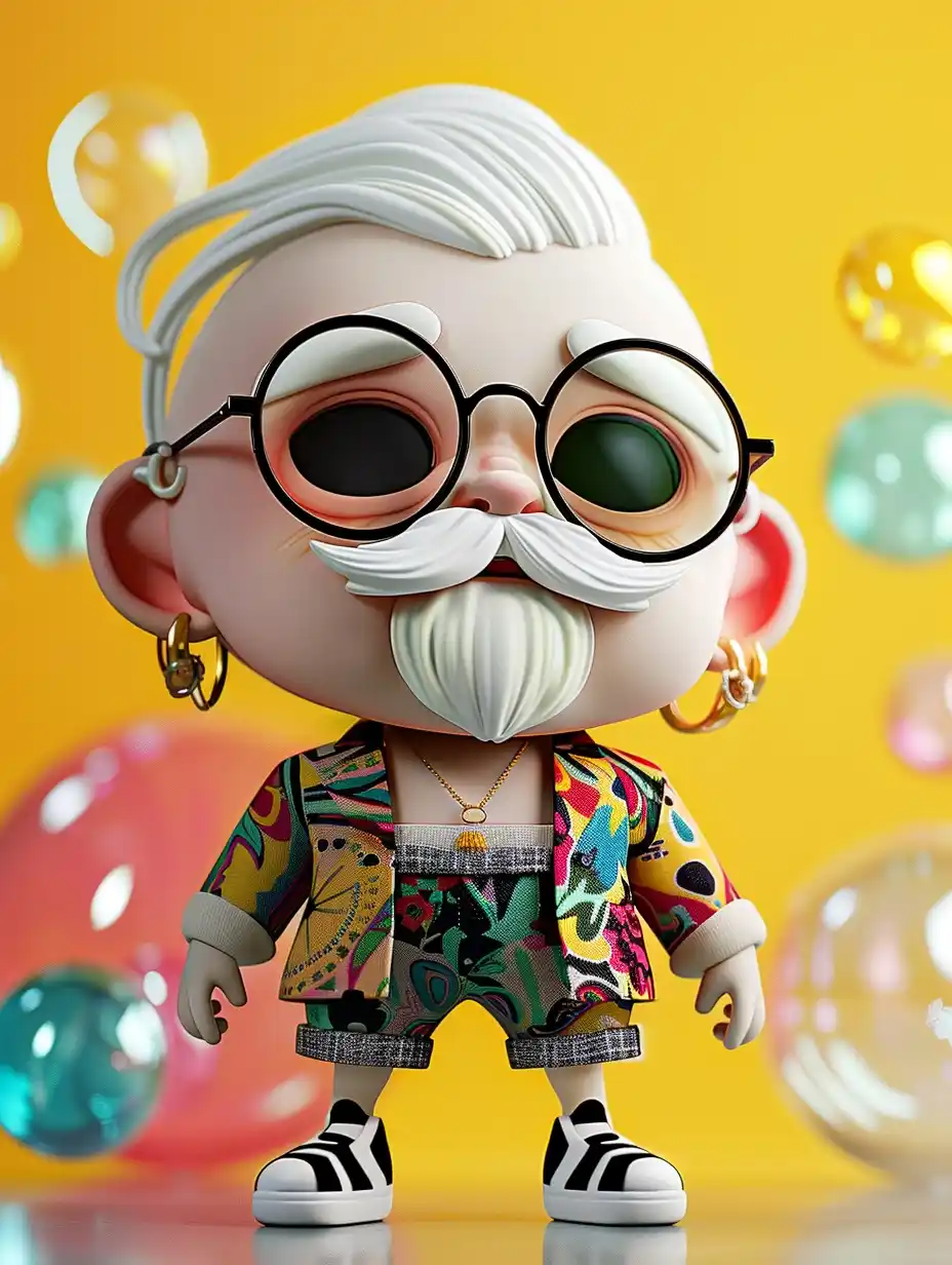 Q-Fig Billionaire 3D Midjourney提示词