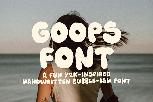 Goops21 A handwriting bubble font