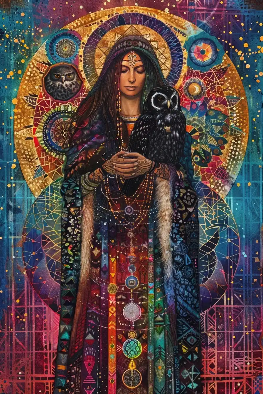 Mystical Sacred Geometry Portrait Midjourney提示词