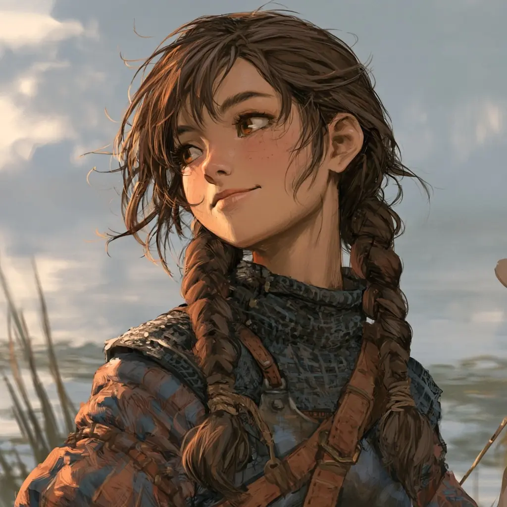 Chainmail Woman by Lake Midjourney提示词