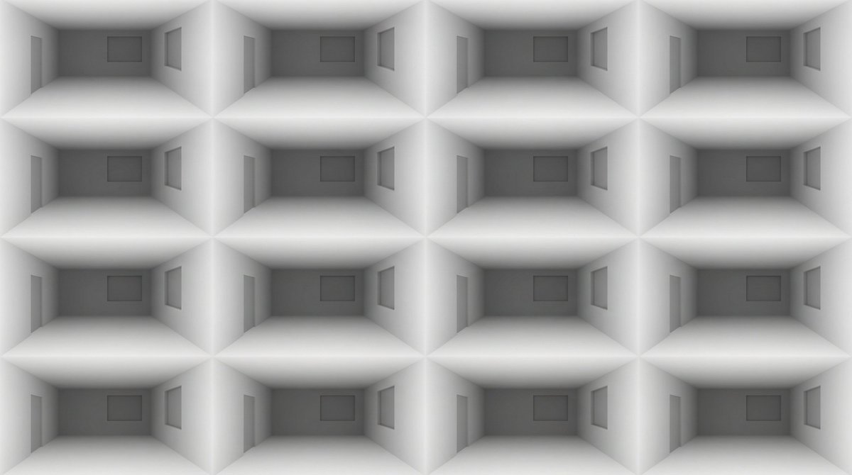 Abstract 3D Render: Minimalist Geometric Architectural Pattern Nano Banana提示词
