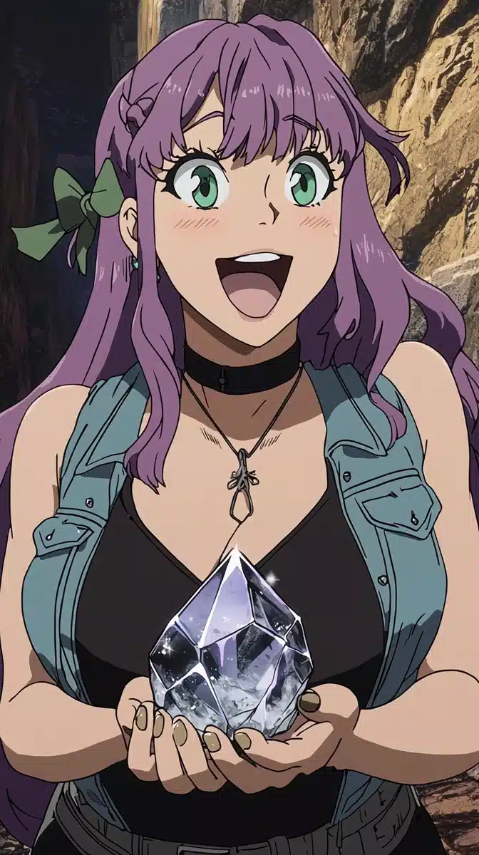 Anime Woman with Quartz Midjourney提示词