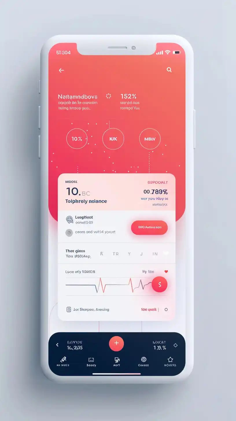 Flat Health Assessment UI Midjourney提示词