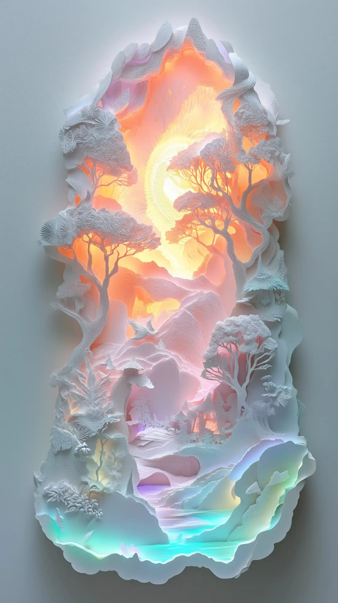 3D Paper Cut Fairytale Midjourney提示词